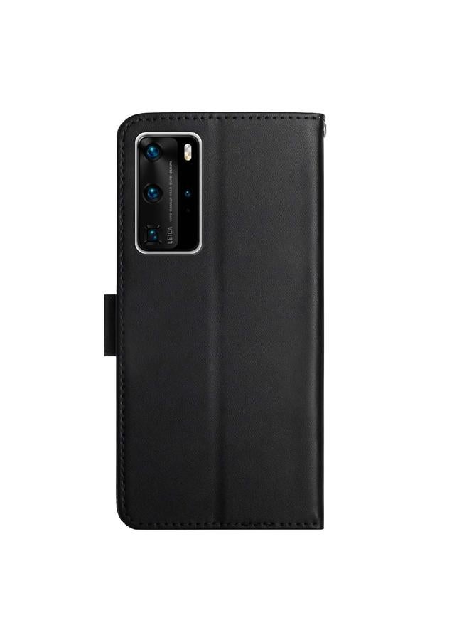 Zaboon Case For Huawei P40 Pro Genuine Leather Fingerprint-proof Horizontal Flip Phone Case - Image 3