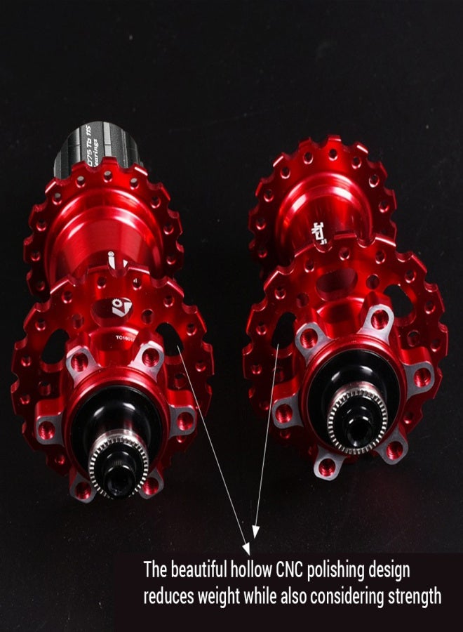 ARC 1 Pair MTB Bike Hub Front Rear HG 8-11 Speed 4 Claws 36 Holes Disc Brake Hubs with Quick Release Lever - Image 3