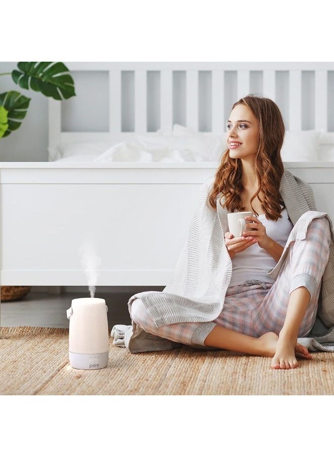 Pure Enrichment ® PureSpa™ Zen Cordless Essential Oil Diffuser & Light - Portable Travel-Friendly Aroma Diffuser Lasts 7.5 Hrs, Optional Mood Light, 2 Mist Settings, Optional Timer, & Auto Shut-Off  - Image 1