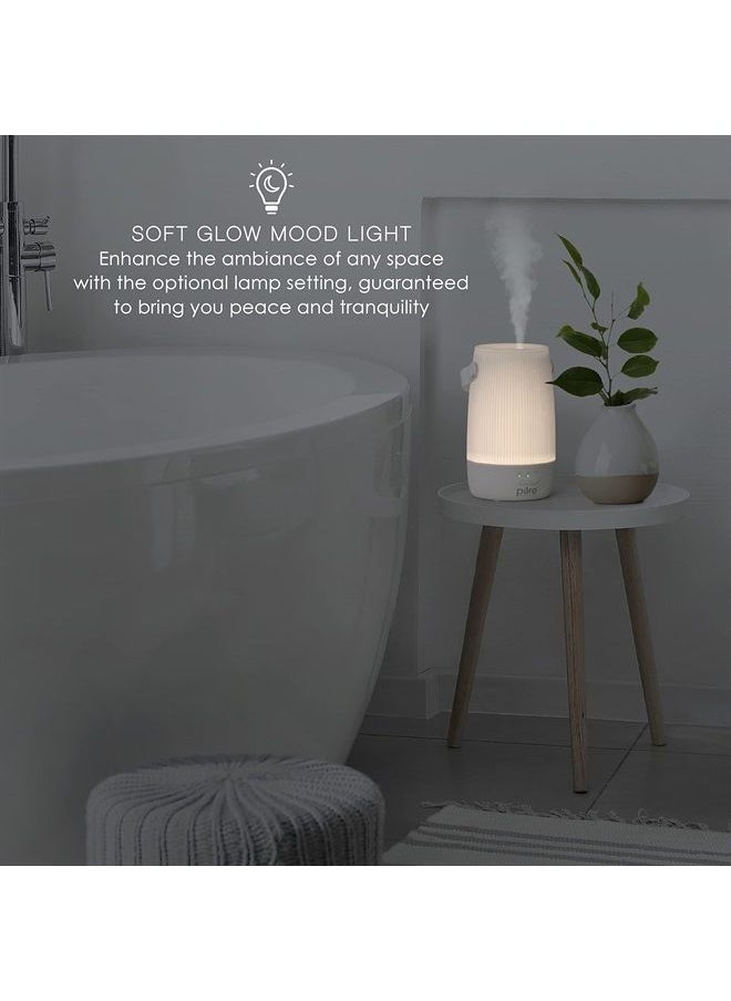 Pure Enrichment ® PureSpa™ Zen Cordless Essential Oil Diffuser & Light - Portable Travel-Friendly Aroma Diffuser Lasts 7.5 Hrs, Optional Mood Light, 2 Mist Settings, Optional Timer, & Auto Shut-Off  - Image 2