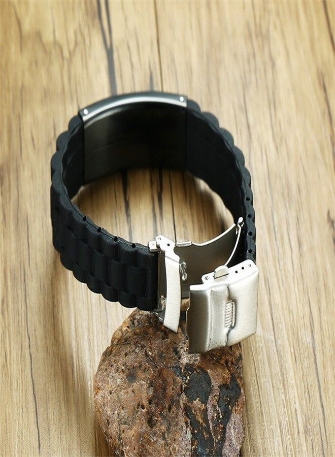 MEALGUET Courage is NOT The Absence of Fear Engraved Silicone Bracelet for My Brother to My Brother Gift Idea for Graduation Birthday from Sister - Image 5