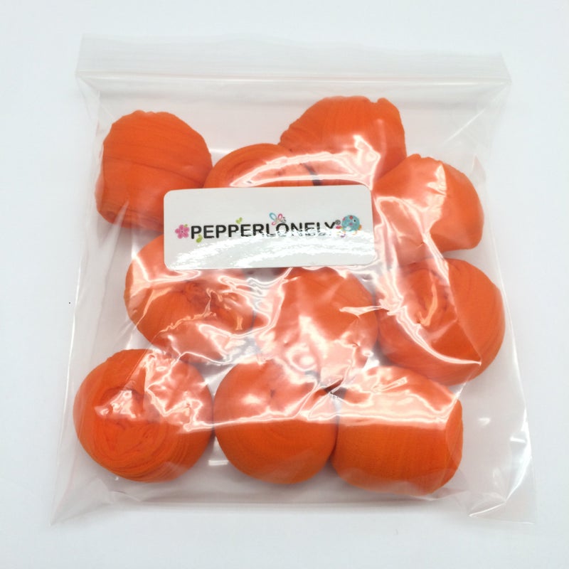 PEPPERLONELY Orange 10PC 23 Inch Nylon Stocking Flower Fabric for Flowers Making - Orange - Image 5