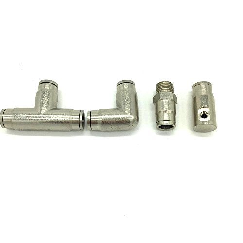 YOKING Brass Slip Connector For Misting System, YOKING YK-F1A, 3/8 inch connector, 1500Psi, 4 kinds in one package(Elbow, Tee, 1/4''male Lock, End) - Image 2