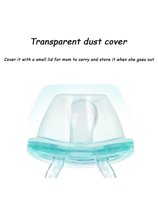 Quantum 2 PCS Baby Pacifier, Soft Durable Orthodontic Soothers with a dust cover and an anti-drop chain, Natural Nipple Shape Easy Clean - Image 3