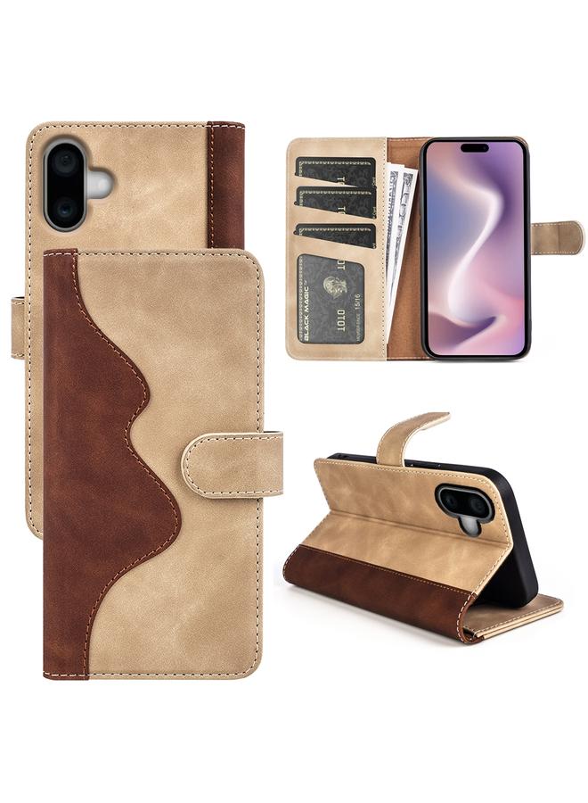S-TOP Case For iPhone 16 Stitching Horizontal Flip Leather Phone Case - Image 1
