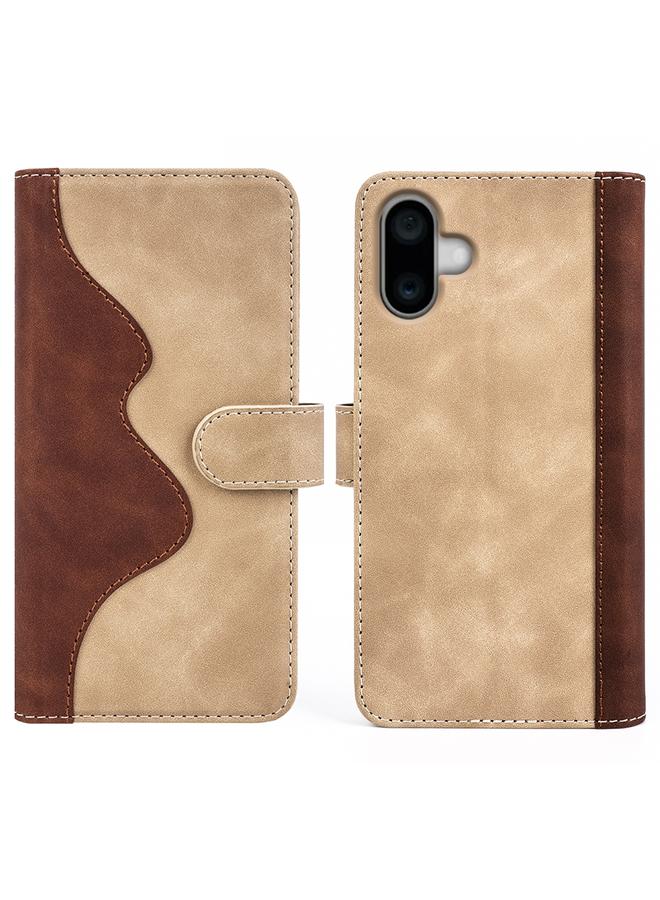 S-TOP Case For iPhone 16 Stitching Horizontal Flip Leather Phone Case - Image 2