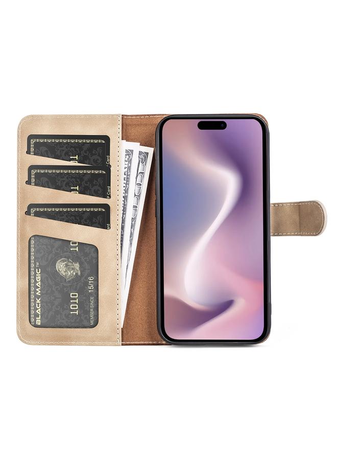 S-TOP Case For iPhone 16 Stitching Horizontal Flip Leather Phone Case - Image 3