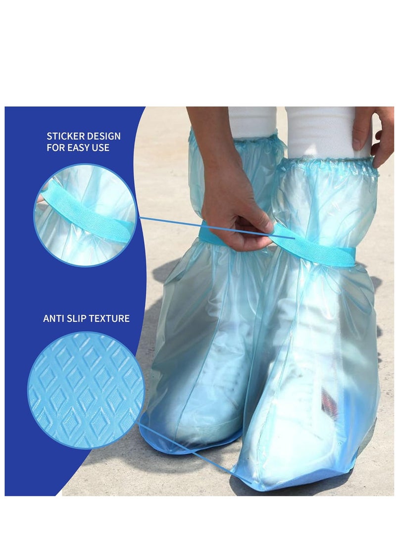 SYOSI 2 أزواج من أغطية الحذاء والأحذية المقاومة للماء والانزلاق، أغطية أحذية المطر القابلة لإعادة الاستخدام للرجال والنساء، أحذية المطر الجرموق - Image 3