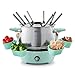 DASH Dash DFM250GBAQ04 Deluxe Stainless Steel Fondue Maker with Temperature Control, Forks, Cups, and Rack, with Recipe - Image 2