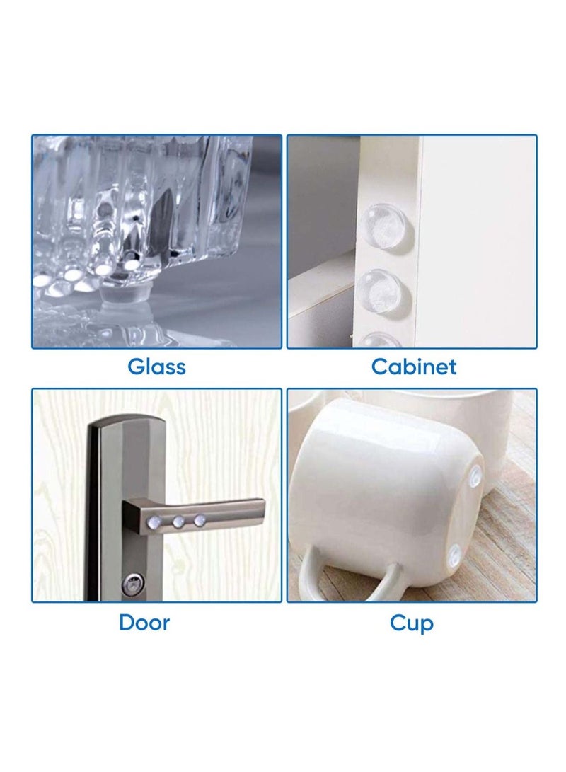 SYOSI 100 Pcs Adhesive Bumper Pads Clear Rubber Feet Self Stick Bumpers Sound Dampening Door Cabinet Buffer for Drawers Table Laptop Cutting Boards  - Image 4