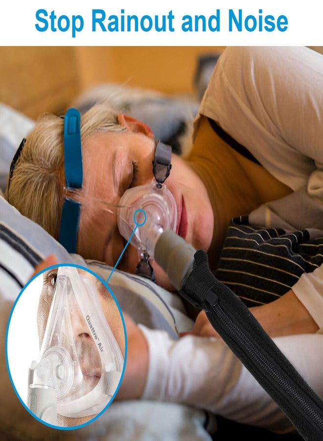 APDTEK غطاء خرطوم جهاز التنفس CPAP من APDTEK بطول 6 أقدام و4 بوصات، متوافق مع أنابيب ResMed ClimateLineAir AirSense 11 10 المُدفأة، مزود بسحاب كامل لمنع التكثف، وغطاء مقاوم للقطط مصنوع من الصوف المعزول. - Image 3