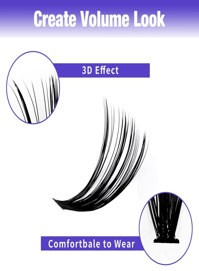 WENDY LASHES Lash Clusters Lashes Individual 300PCS C/D Curl Eyelash Extensions 0.07mm Thickness Individual Lashes Fluffy and Soft Volume Lashes Matt Dark Lashes Extension 8-16mm Mixed Length Beginner Use(300PCS-20D-0.07D,8-16mm Mixed Tray) - Image 3