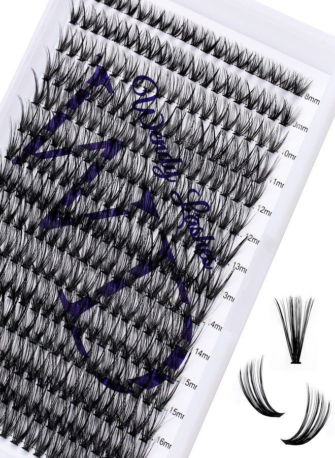 WENDY LASHES Lash Clusters Lashes Individual 300PCS C/D Curl Eyelash Extensions 0.07mm Thickness Individual Lashes Fluffy and Soft Volume Lashes Matt Dark Lashes Extension 8-16mm Mixed Length Beginner Use(300PCS-20D-0.07D,8-16mm Mixed Tray) - Image 1