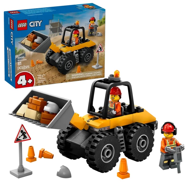 LEGO - City Yellow Construction Wheel Loader 81 Pieces - 60450 - Image 2