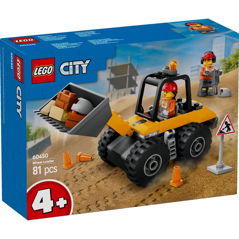 LEGO - City Yellow Construction Wheel Loader 81 Pieces - 60450 - Image 1