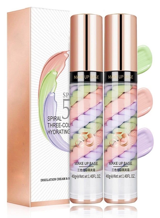 Skynest 2pcs Pore Primer, Color Correcting Facial Serum, Face Makeup Primer Base,Isolation Cream,Invisible Pore,Oil Control, Brightening Moisturizing Essence Concealer Foundation - Image 1
