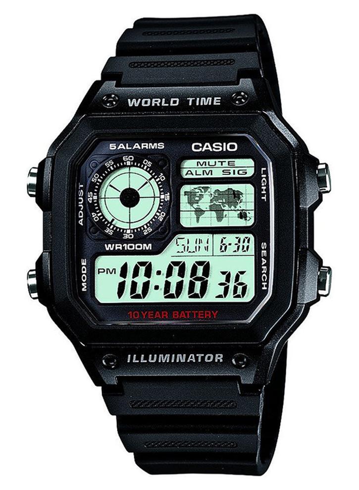 CASIO Men Silicone Digital Wrist Watch AE-1200WH-1ADF - Image 1