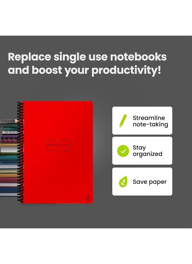 Rocketbook - Smart Reusable Notebook | Eco-Friendly Dot-Grid | Includes Pilot Frixion Pen & Microfiber Cloth | Executive Size - Image 1