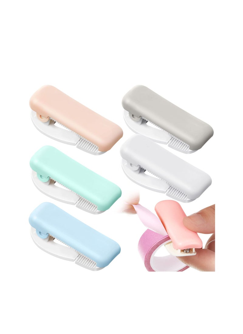KASTWAVE - Portable Tape Cutter Clip, KASTWAVE Tape Cutter Multicolor Mini Tape Dispenser Washi for Home Office School Mini Portable Masking Tape Cutter Clip Type 20-30 mm (6 Pcs Colors Random) - Image 1