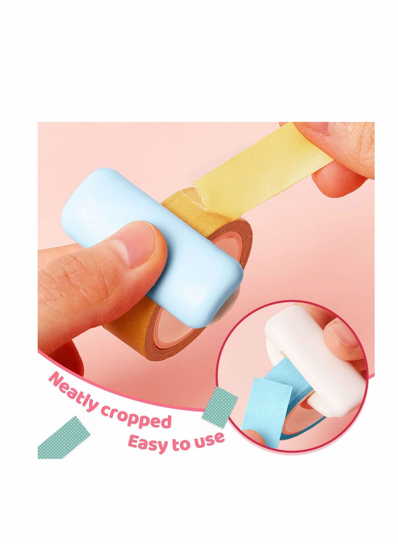 KASTWAVE - Portable Tape Cutter Clip, KASTWAVE Tape Cutter Multicolor Mini Tape Dispenser Washi for Home Office School Mini Portable Masking Tape Cutter Clip Type 20-30 mm (6 Pcs Colors Random) - Image 1