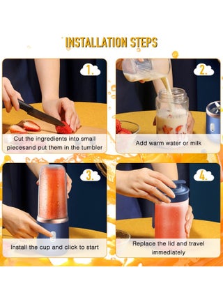 Portable Multi-Functional Juicer with Rechargeable Battery - Lightweight Food-Grade PP Cup, Durable Plastic, Ideal for Home And On-The-Go Use - view 5