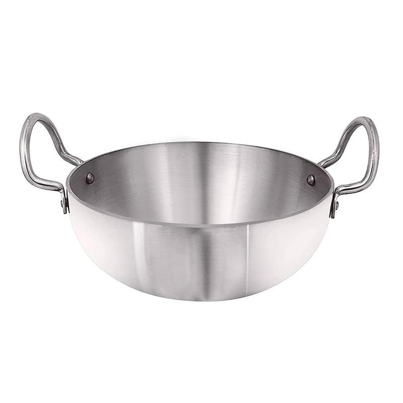 Damurhu Pure Aluminium Kadai, Deep Frying pan, Aluminium kadai, Shallow Cooking kadai Size- 6 (1650 ML) - Image 2