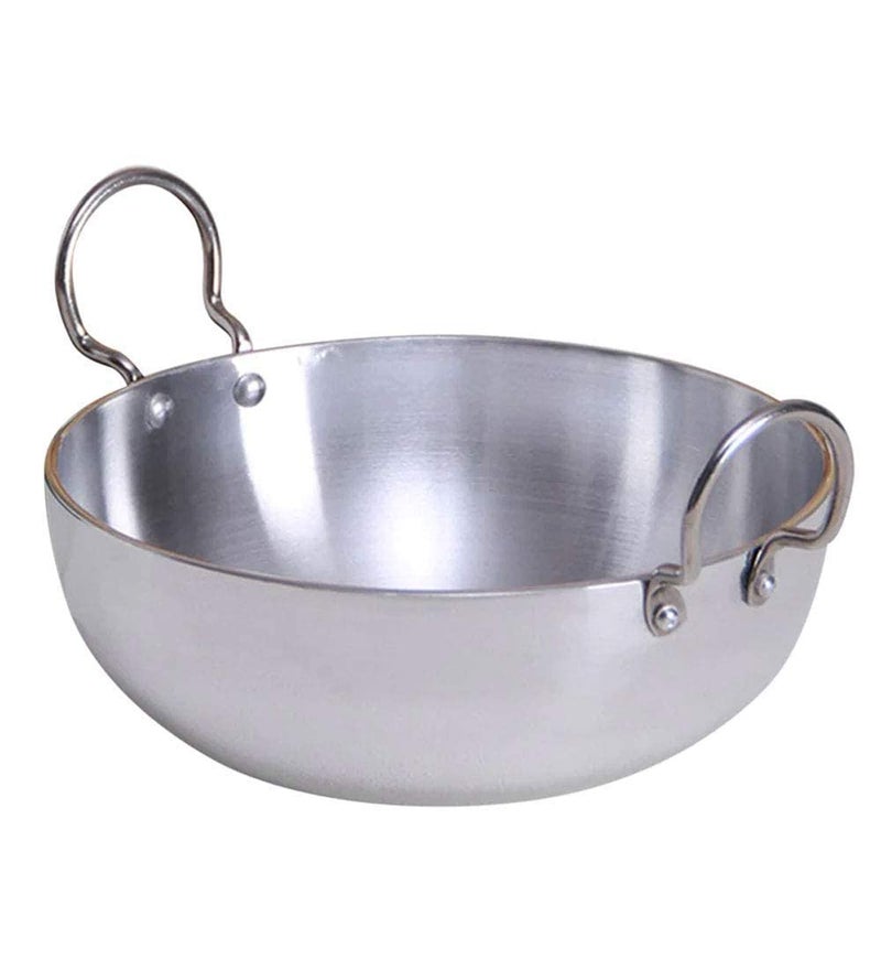 Damurhu Pure Aluminium Kadai, Deep Frying pan, Aluminium kadai, Shallow Cooking kadai Size- 6 (1650 ML) - Image 4