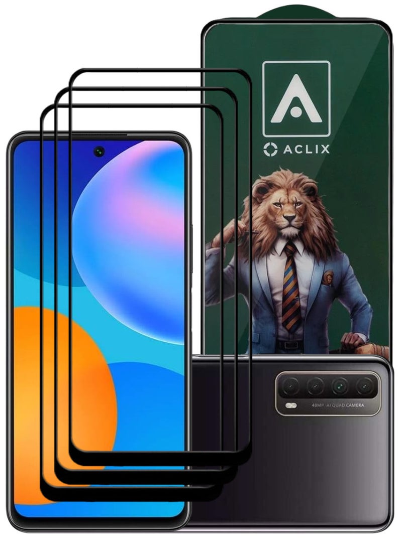 ACLIX 3 Pieces Antistatic ESD Dustproof Premium Quality High Definition Tempered Glass Screen Protector Designed For Huawei Y7a - Image 1