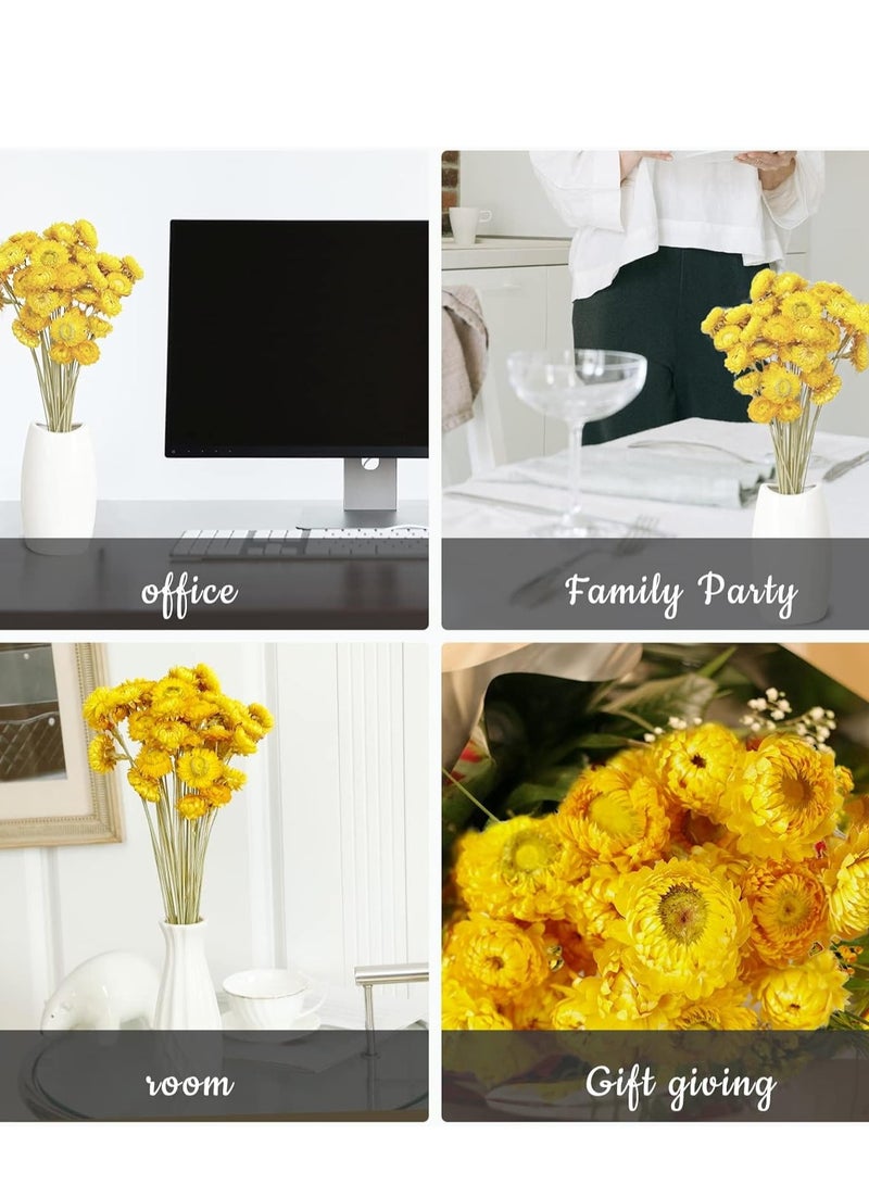 SYOSI Artificial African Daisies Flowers Daisy Silk Gerbera Pack of 30 (Yellow) - Image 3