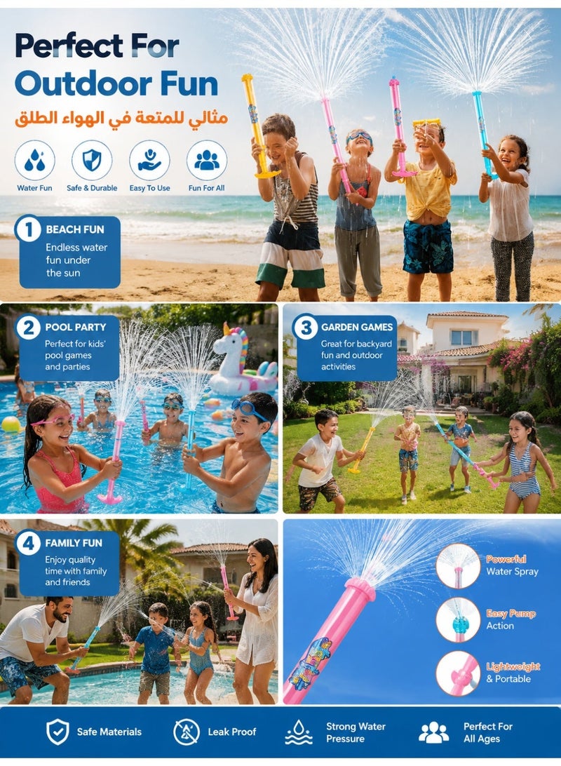 5 قطع ألعاب رشاشات مياه صيفية للأطفال، لعبة مسبح وشاطئ خارجية - Image 3