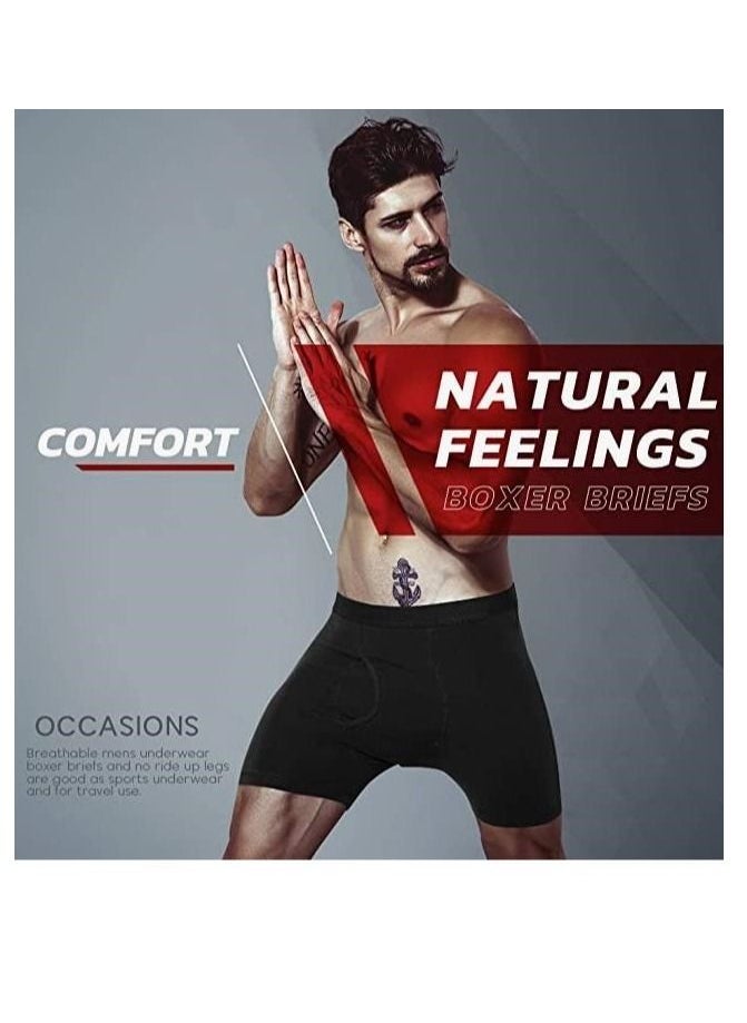 Y&D - Natural Feelings Mens Boxer Shorts Soft Cotton Men Pack Breathable Underwear Briefs M - Image 1