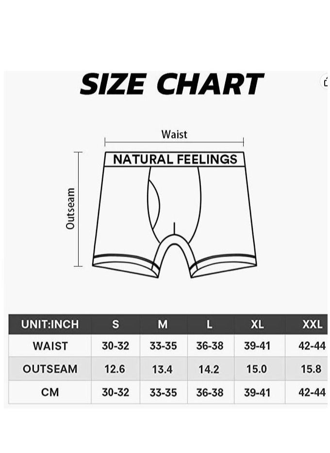 Y&D - Natural Feelings Mens Boxer Shorts Soft Cotton Men Pack Breathable Underwear Briefs M - Image 1