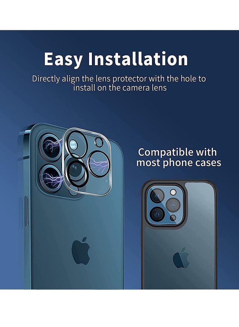 DUSALA Camera Lens Screen Protector for iPhone 14 Pro/iPhone 14 Pro Max, 9H Hardness Transparent HD Protective Tempered Glass Protector Film -3 pack - Image 3