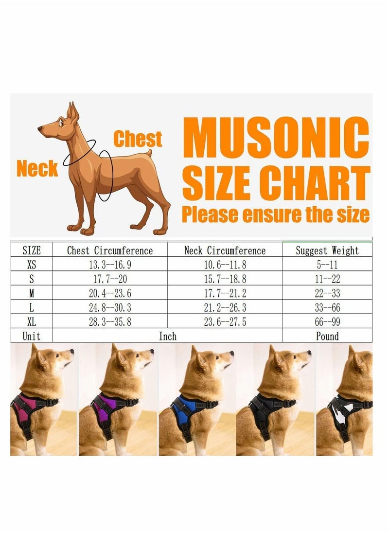Y&D - Dog Vest Harness Front Clip Handle Reflective Easy Control Outdoor Walking Training Mini Medium Large Harness Breathable Chest Padded Mesh Adjustable Harnesses Orange - Image 1