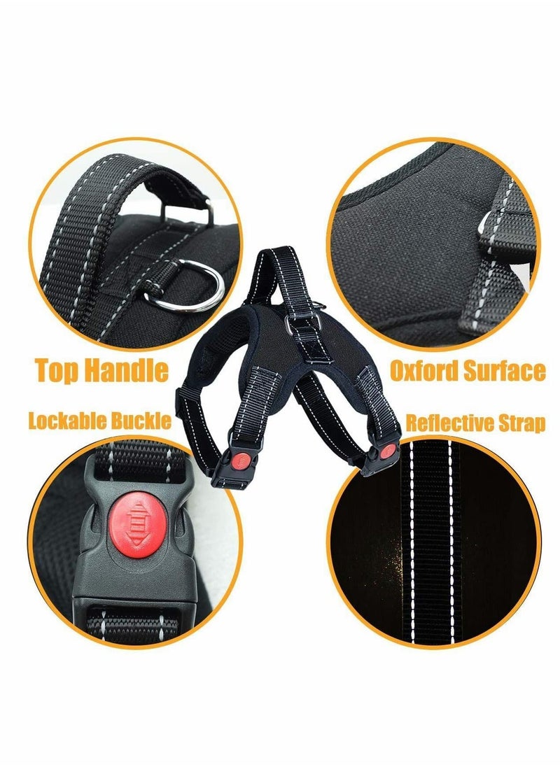 Y&D - Dog Vest Harness Front Clip Handle Reflective Easy Control Outdoor Walking Training Mini Medium Large Harness Breathable Chest Padded Mesh Adjustable Harnesses Orange - Image 1