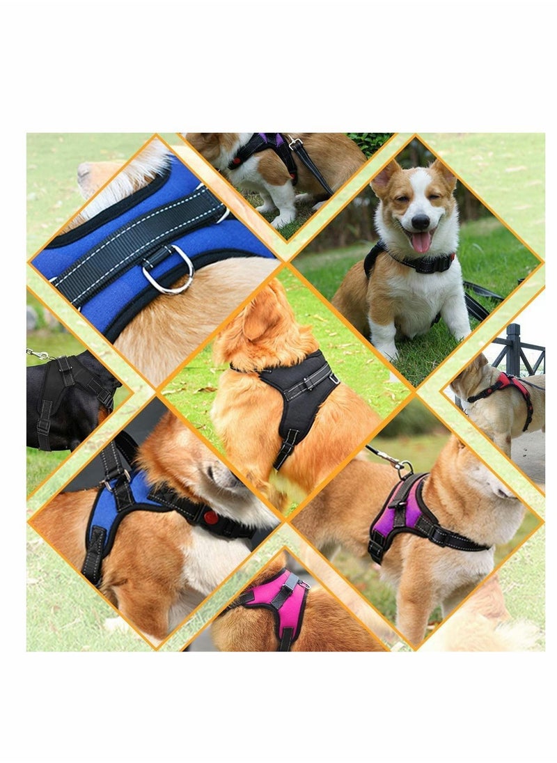 Y&D - Dog Vest Harness Front Clip Handle Reflective Easy Control Outdoor Walking Training Mini Medium Large Harness Breathable Chest Padded Mesh Adjustable Harnesses Orange - Image 1