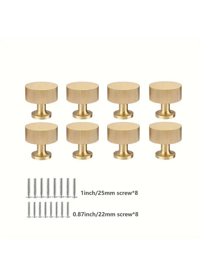 6pcs Solid Brass Cabinet Knobs Pulls Modern Golden Drawer Handles 28mmx28mm Kitchen Decor - Image 5