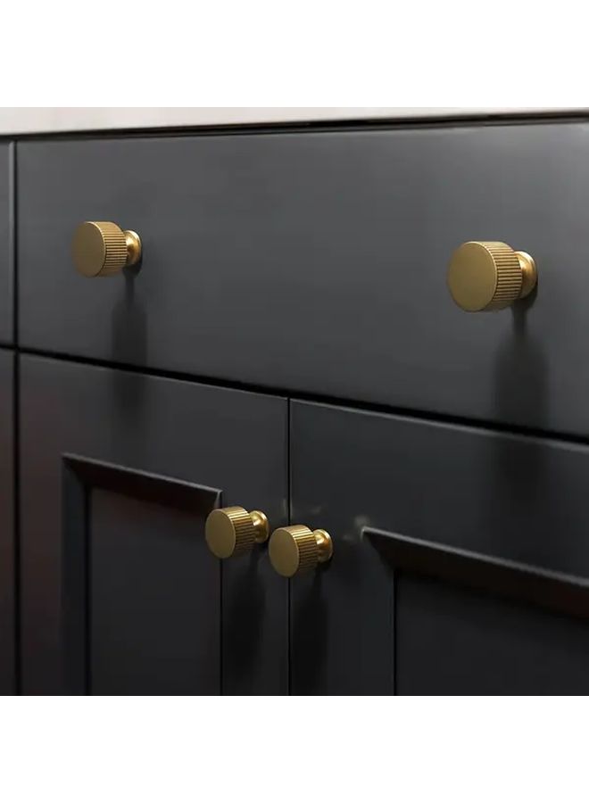 6pcs Solid Brass Cabinet Knobs Pulls Modern Golden Drawer Handles 28mmx28mm Kitchen Decor - Image 4