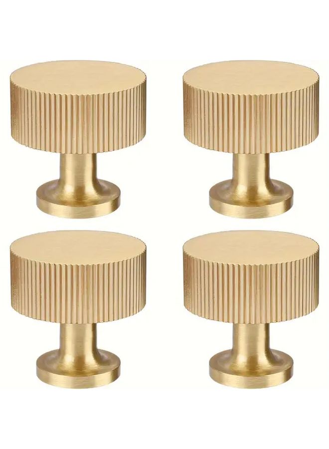 6pcs Solid Brass Cabinet Knobs Pulls Modern Golden Drawer Handles 28mmx28mm Kitchen Decor - Image 3