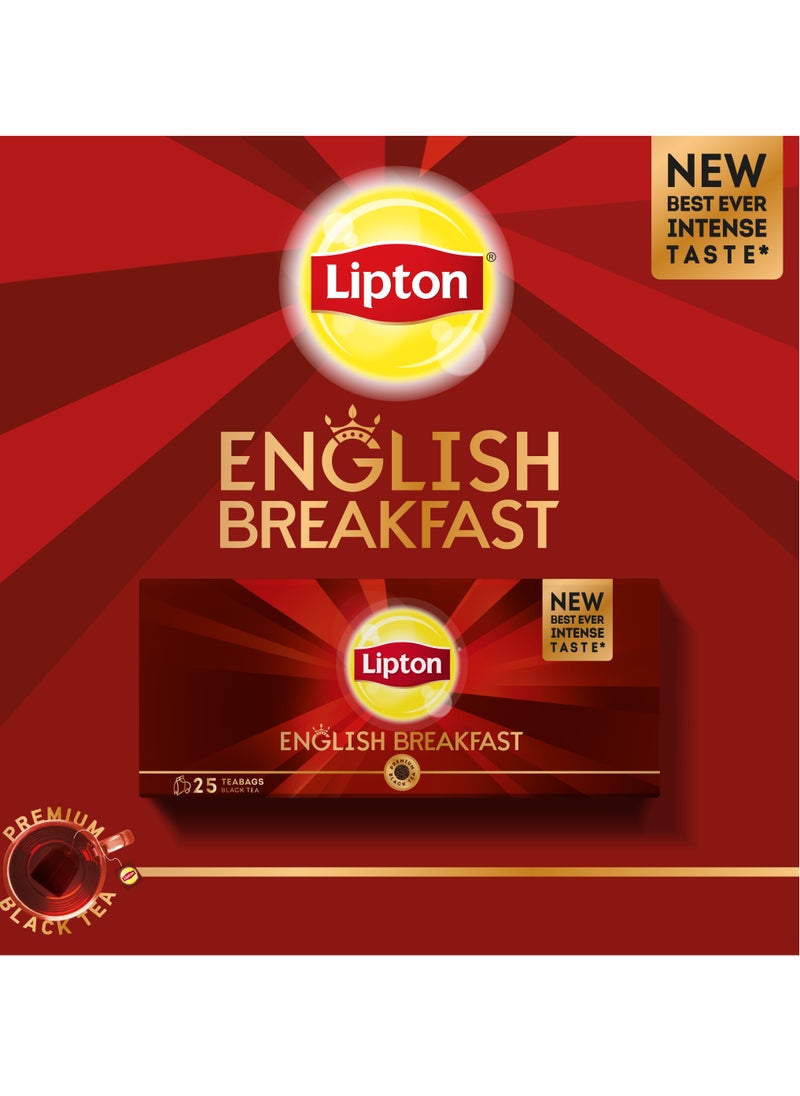 Lipton Black Tea English Breakfast For Bold Taste & Intense Aroma 25 Teabags  - Image 2