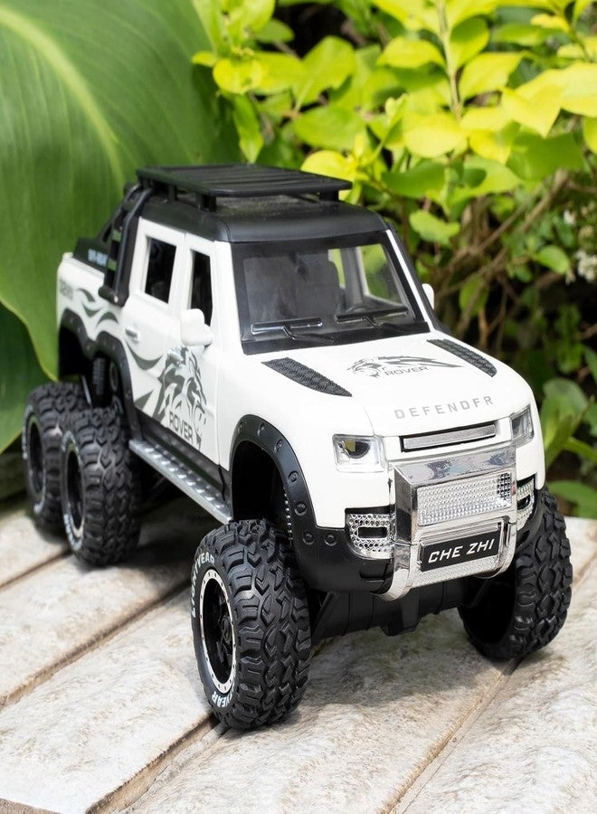 DIKUJI ENTERPRISE 1:24 Scale 6X6 Defender Toy Car for Kids Diecast Metal Cars Model Defender Cars Light Sound Pull Back Openable Door - Image 2