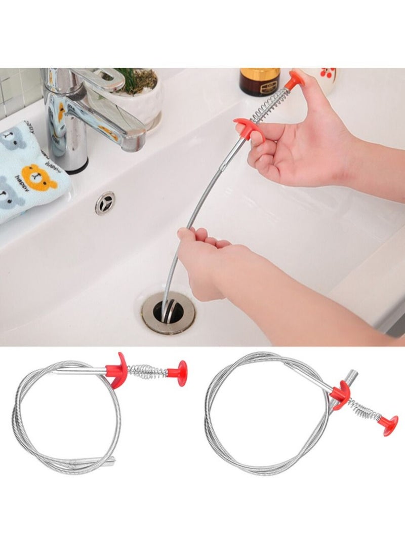 Generic - Drain Clog Remover Cleaning Tool, Spring Pipe Dredging Claw Opener Tool for Sewer Kitchen Sink Bathroom - Image 1