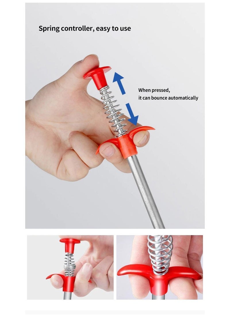 Generic - Drain Clog Remover Cleaning Tool, Spring Pipe Dredging Claw Opener Tool for Sewer Kitchen Sink Bathroom - Image 1