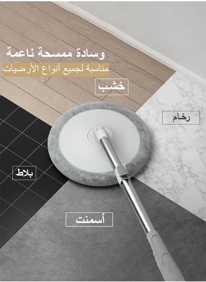 كادي ون - 2 في 1 مجموعة ممسحة ودلو دوارة 360 درجة مع 4 وسادات من الألياف الدقيقة ومقبض قابل للتمديد، مثالية لتنظيف جميع أنواع الأرضيات و منظف ​​بالبخار عالي الضغط بقوة 1000 واط و سعة 350 مل - Image 1