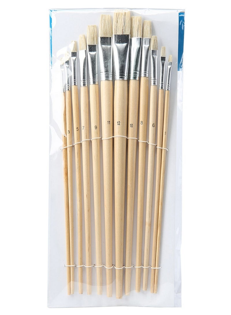 Roll Roy Artist Brush Set Flat 12 Pcs - Image 1