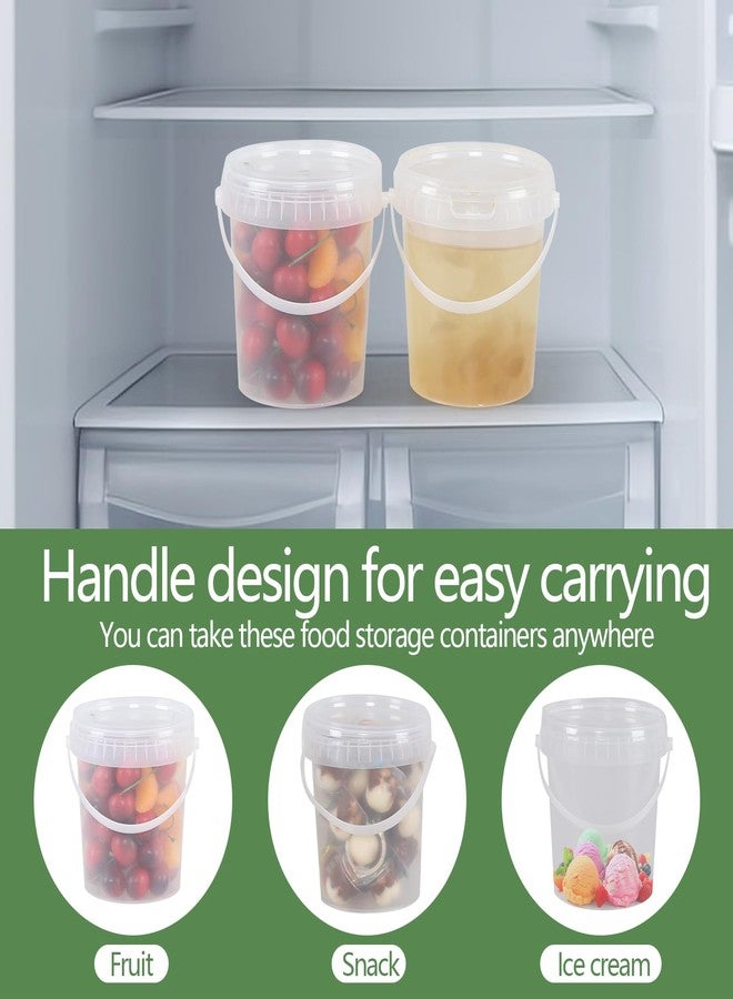 Tyminin 20 Pack 28 oz Clear Buckets with Lid, Plastic Airtight Buckets with Handle, Ice Cream Tub Food Storage Containers, Round Pails Freezer Safe for Food - Image 5