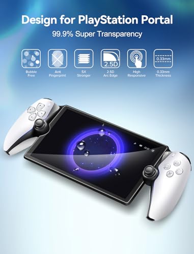 ivoler 2-Pack Screen Protector Tempered Glass for PlayStation Portal Remote Player 8 inch 2023, Transparent HD Clear Anti-Scratch Screen Protector for PlayStation PS Portal Remote Player 8.0'' - Image 2