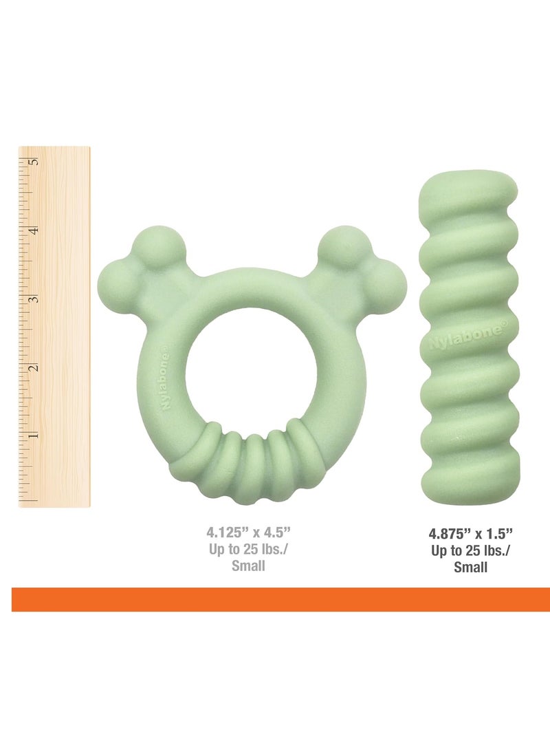 Nylabone Sensory Material Puppy Teething Ring Chew Toy Chicken Flavour Small Regular for Puppies up to 11kg  - Image 3