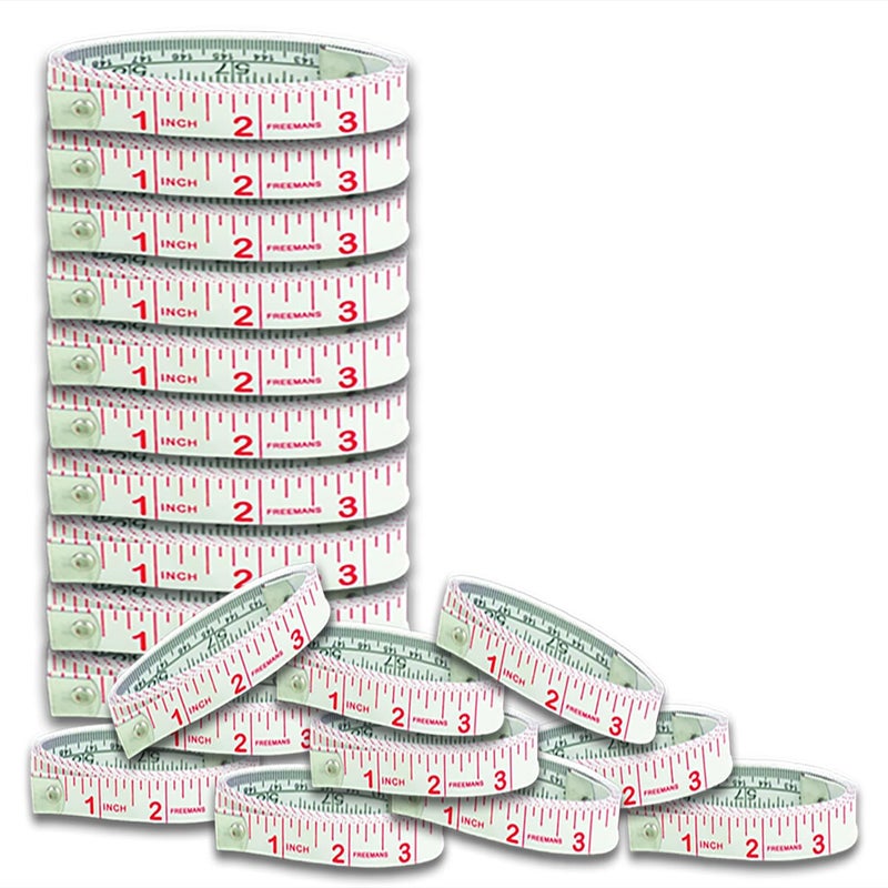 FREEMANS TT1513 Double Sided 15m60 Inches Soft Tailor Measurement Tape for Home Use Tailoring Fiberglass Tailor Measuring Tape Inch Tape for DIY Pack of 20 - Image 1