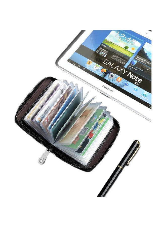 Jevi Card Holder For Men And Women, Elegant And Fashionable, Compact With Multiple Card Slots, Large Capacity, Ultra-Thin, Id Holder, Bank Card Case, Anti-Magnetic - Image 1